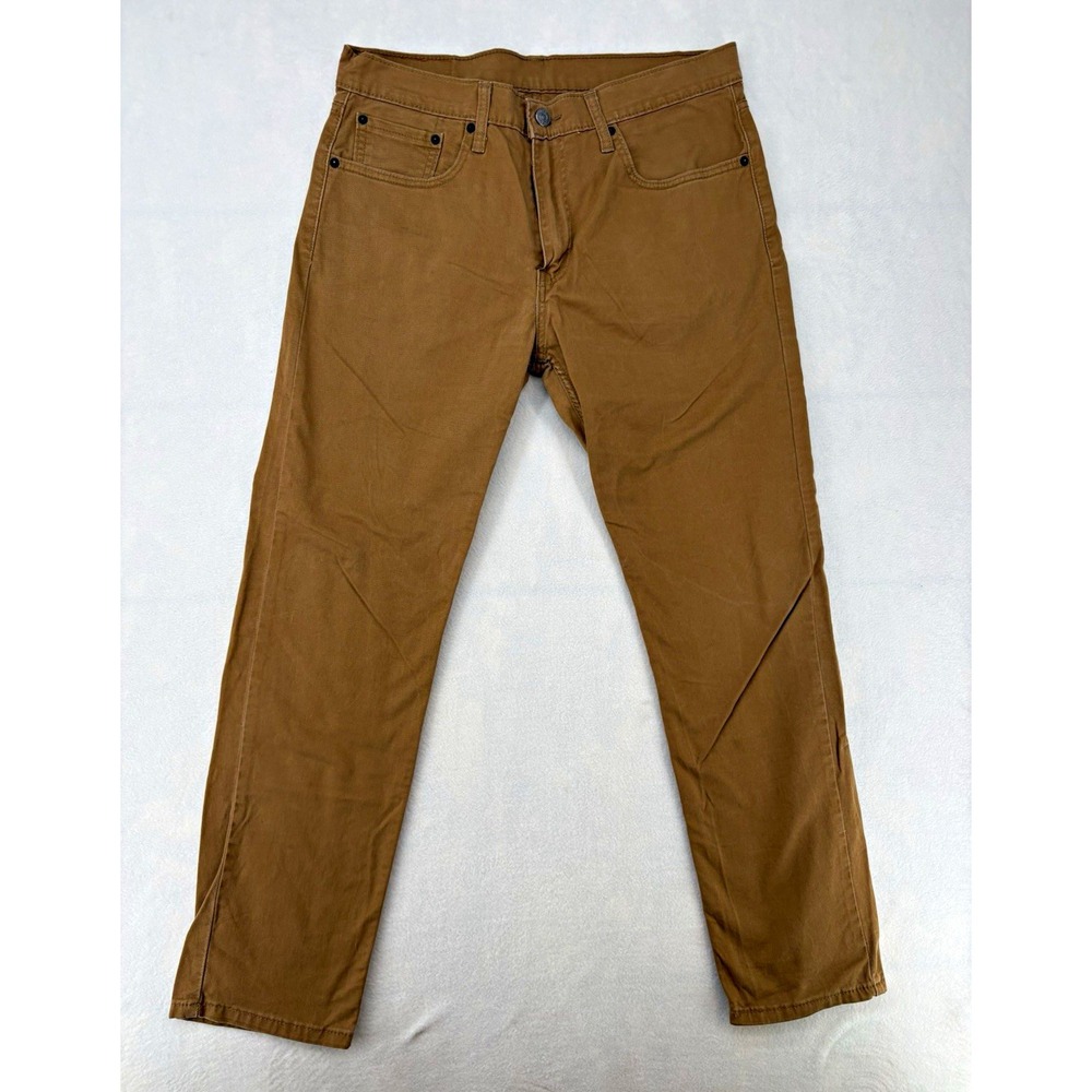 Levi's Tapered Fit Jeans Brown Denim Cotton Low Rise 5-Pocket Men's 33x32